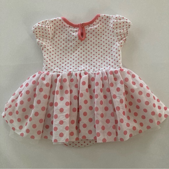 Disney Minnie Mouse 18 Months Baby Girl Pink Tulle Bodysuit Dress - Picture 6 of 8